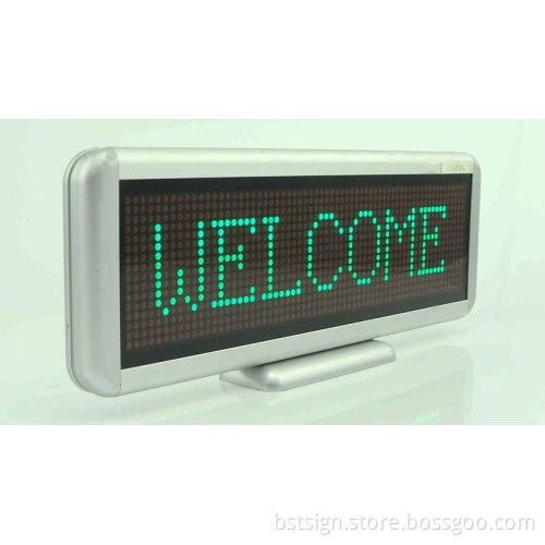Green Color Desk LED Moving Sign 16X64